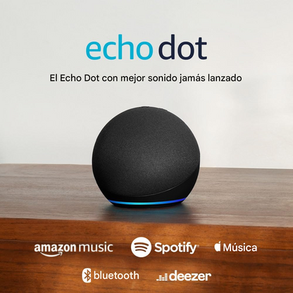 Echo Dot 5ª generación | El Echo Dot con el mejor sonido jamás lanzado | Color Negro